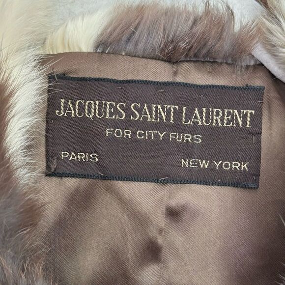 Vintage Jacques Saint Laurent Genuine Fur Coat * flaw - Picture 6 of 11